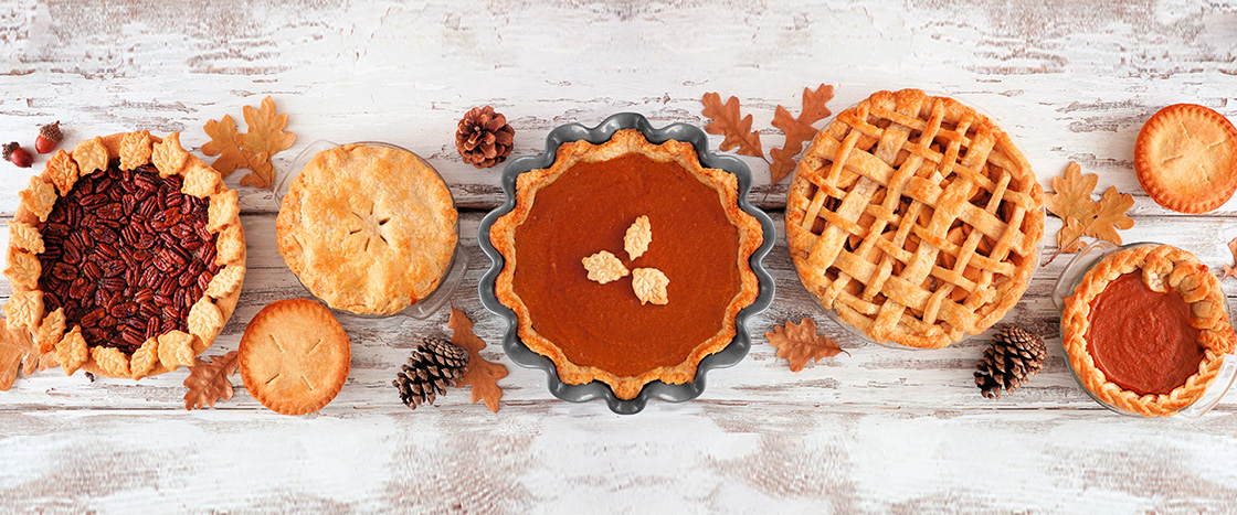 Image of different kinds of pie for the fall season